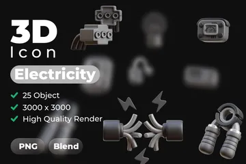 Electricity 3D Icon Pack