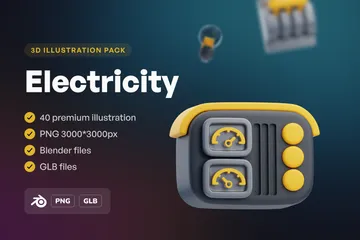 Electricity 3D Icon Pack