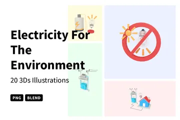 Electricity For The Environment 3D Icon Pack