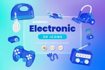 Electronic 3D Icon Pack