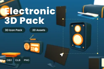 Electronic 3D Icon Pack
