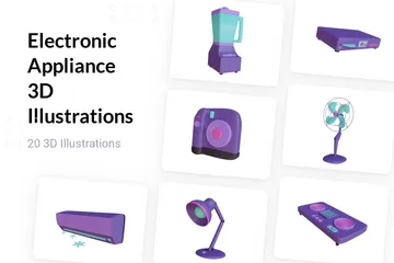 Free Electronic Appliance 3D Illustration Pack