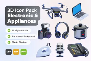 Electronic & Appliances 3D Icon Pack