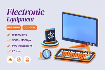 Electronic Equipment 3D Icon Pack