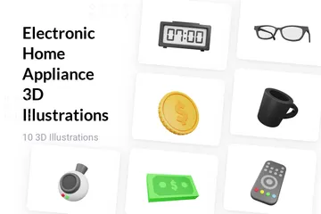 Electronic Home Appliance 3D Illustration Pack