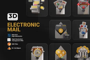 Electronic Mail 3D Icon Pack