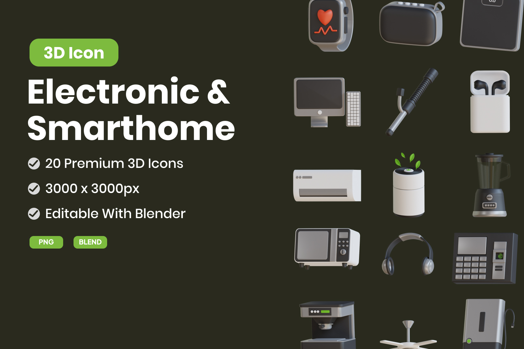 Premium Electronic And Smarthome 3d Illustration Pack From Appliances 3d Illustrations 4702