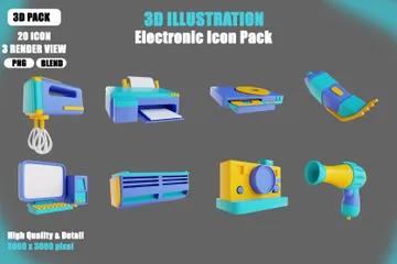 Electrónico Paquete de Icon 3D