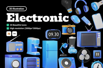 Électronique Pack 3D Icon