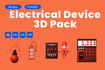 Elektrisches Gerät 3D Icon Pack