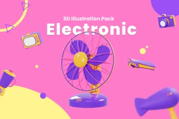 Elektronisch 3D Illustration Pack