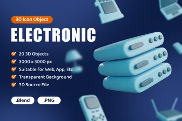 Elektronisch 3D Icon Pack