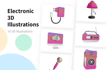 Elektronisch 3D Illustration Pack