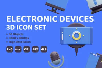 Elektronische Geräte 3D Icon Pack