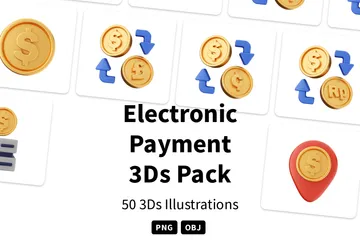 Elektronische Zahlung 3D Icon Pack