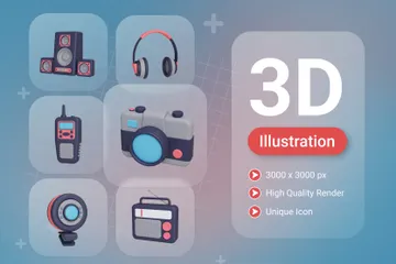 Elektronisches Gerät 3D Illustration Pack