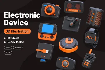 Elektronisches Gerät 3D Icon Pack