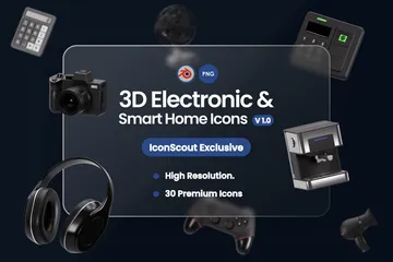 Elektronik & Smart Home Vol.1 3D Icon Pack