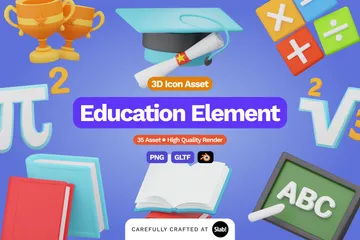 Élément éducatif 3D Icon Pack