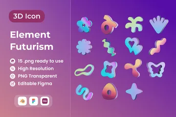 Element Futurism 3D Icon Pack