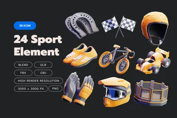 Élément sportif Pack 3D Icon