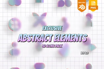 Elementos Abstratos Pacote de Illustration 3D