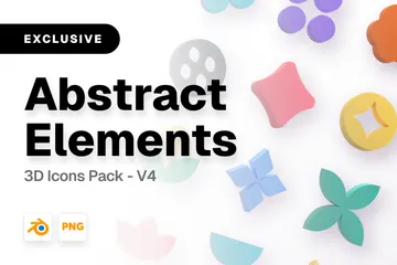 Elementos Abstratos Pacote de Illustration 3D