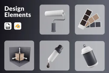 Elementos de diseño Paquete de Illustration 3D