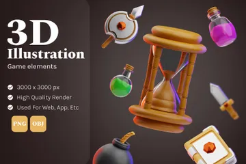 Elementos do jogo Pacote de Icon 3D