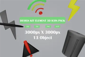 Kit de Design de Elementos Pacote de Icon 3D