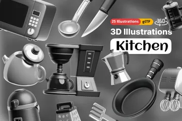 Esenciales de cocina Paquete de Icon 3D