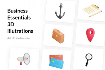 Esenciales empresariales Paquete de Illustration 3D