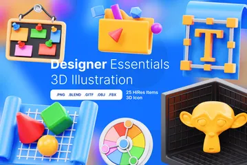 Elementos esenciales del diseñador Paquete de Icon 3D