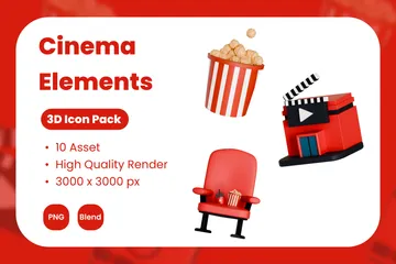 Éléments de cinéma Pack 3D Icon