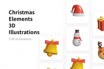 Éléments de Noël Pack 3D Illustration