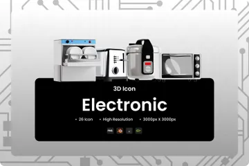 Eletrônico Pacote de Icon 3D
