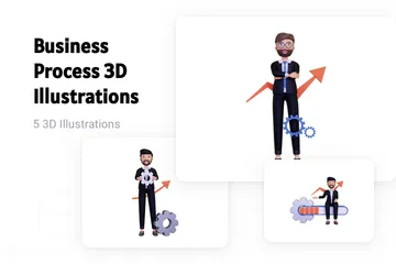 Processo de negócio Pacote de Illustration 3D