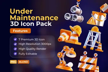 Em manutenção Pacote de Icon 3D