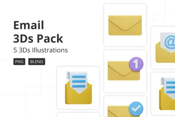 Email 3D Icon Pack