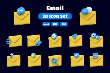 Eメール 3D Iconパック