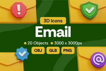 Eメール 3D Iconパック