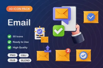 Email 3D Icon Pack