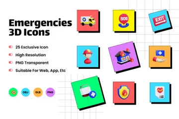 Emergencies 3D Icon Pack