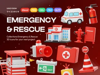 Emergency & Rescue 3D Icon Pack