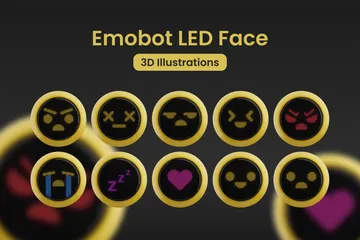 Emobot LED 3D Icon Pack
