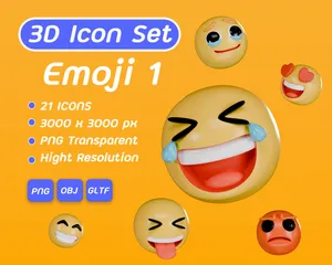 Emojis 1 Paquete de Icon 3D