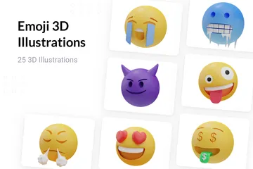 Emoji Pacote de Illustration 3D