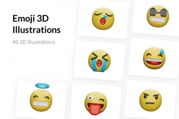 Emoji Pacote de Illustration 3D