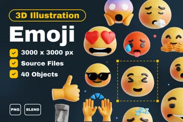 Emoji Pacote de Icon 3D