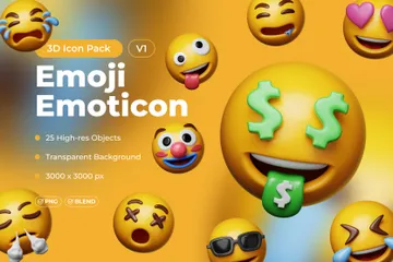 Emoji 3D Icon Pack